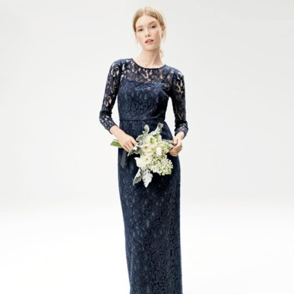 Navy JCrew Selina Dress Sz 6 formal bridesmaid